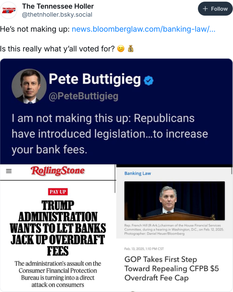 Republicans introduce legislation to increase consumer bank fees
