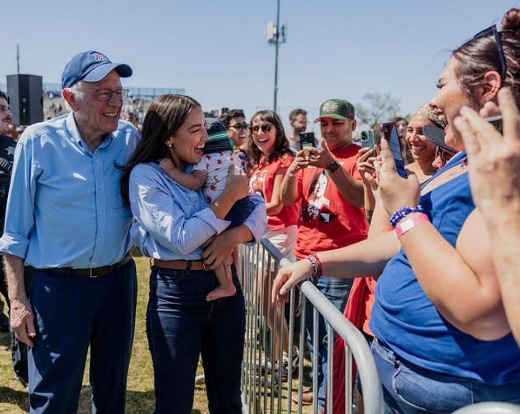 Bernie and AOC in Tucson
