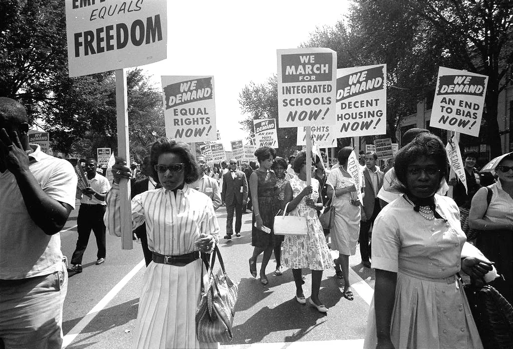 Fighting for equality in 1963 in the March on Washington.