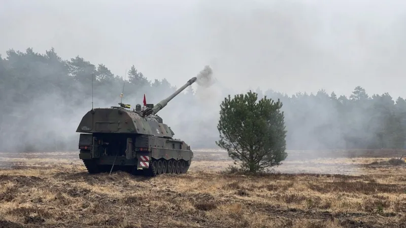 German tank firing