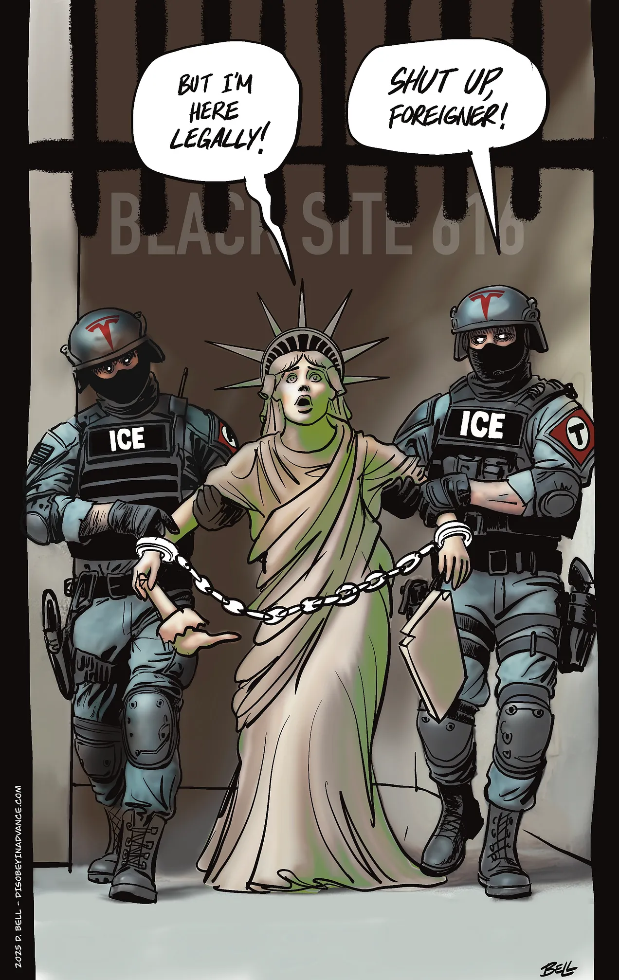 ICE agents taking Statue of Liberty