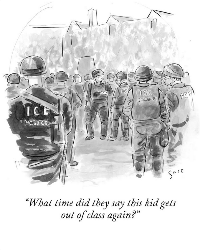 ICE agents waiting for student to get out of class