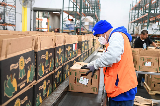 Los Angeles food bank worker