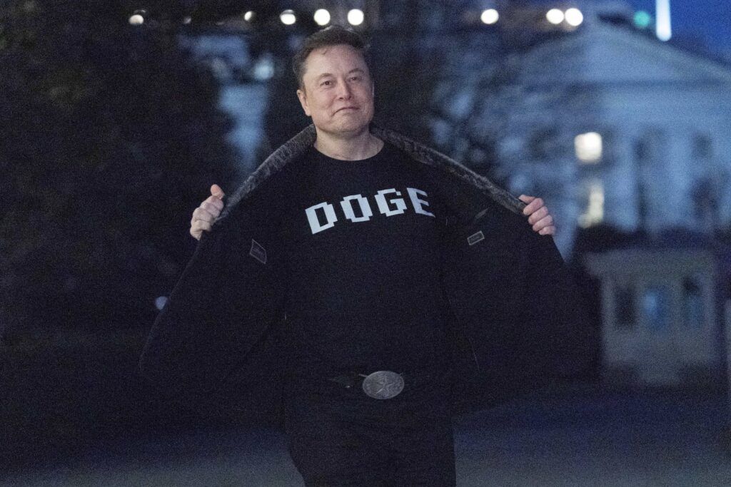 MUSK in DOGE shirt