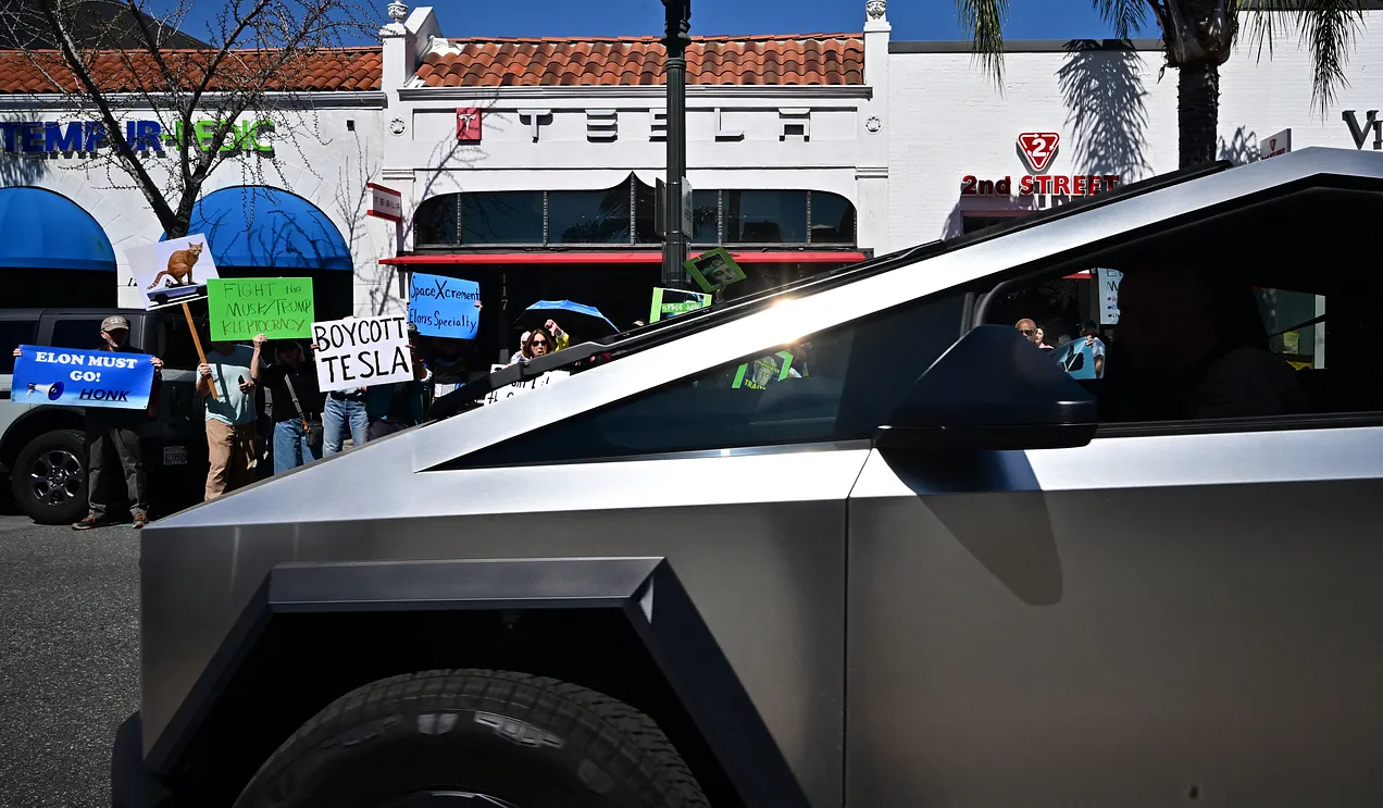 March 8 Tesla protest in Pasadena
