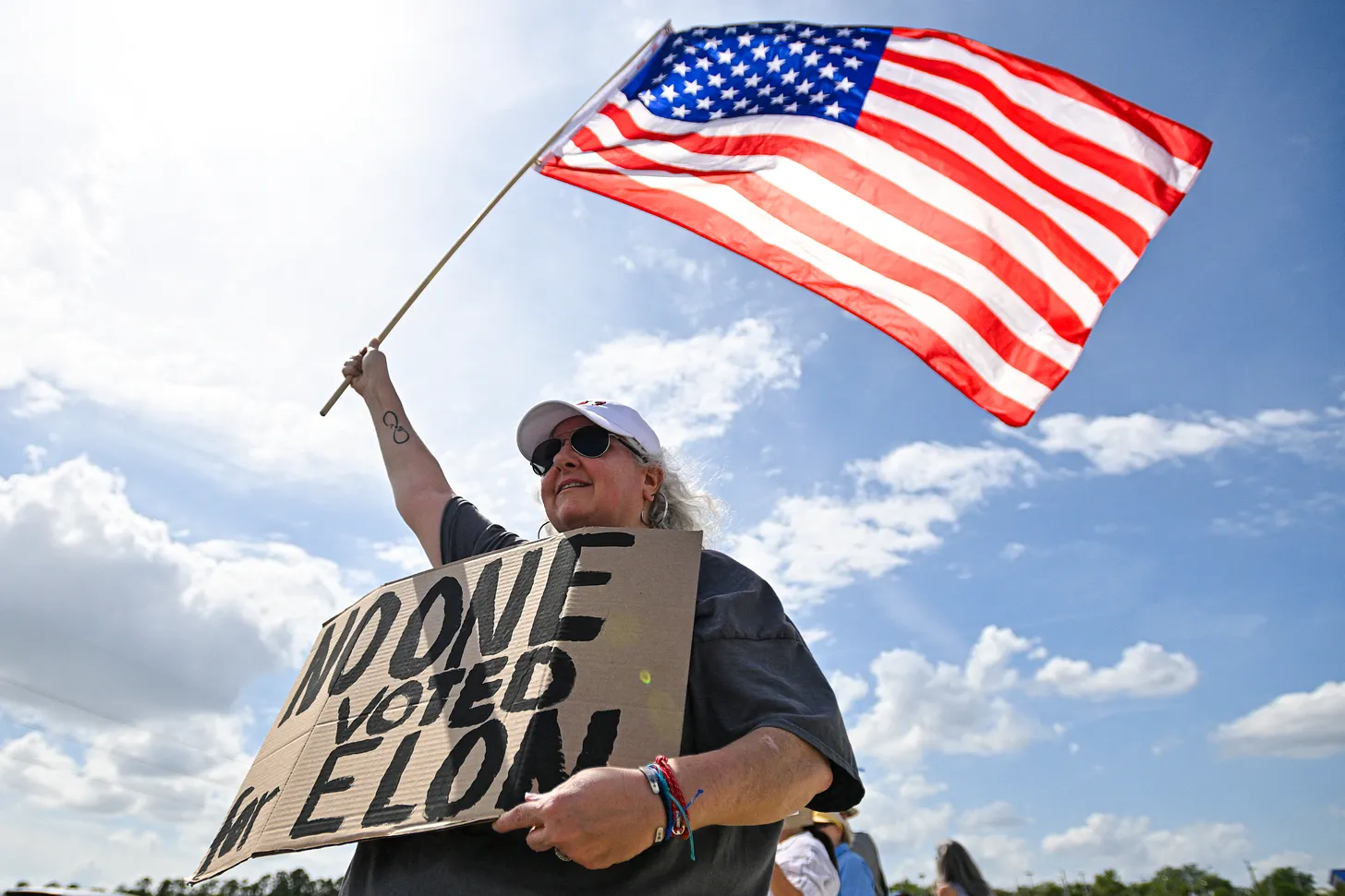 Musk protester