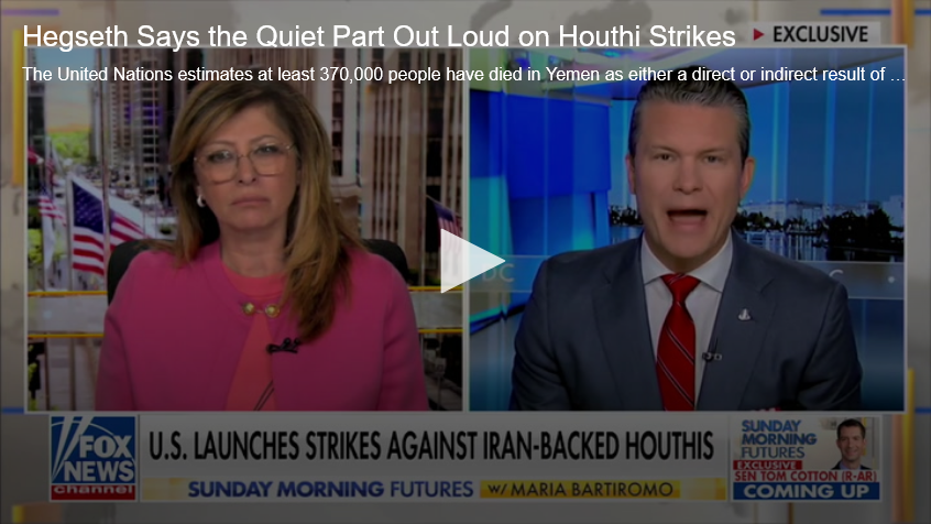 Pete Hegseth Says He ‘Doesn’t Care’ What Happens in Yemeni Civil War