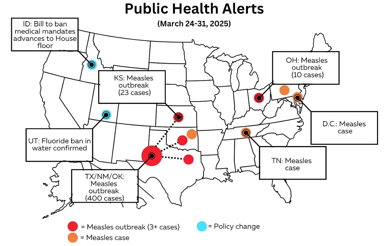 Public Health Alerts map
