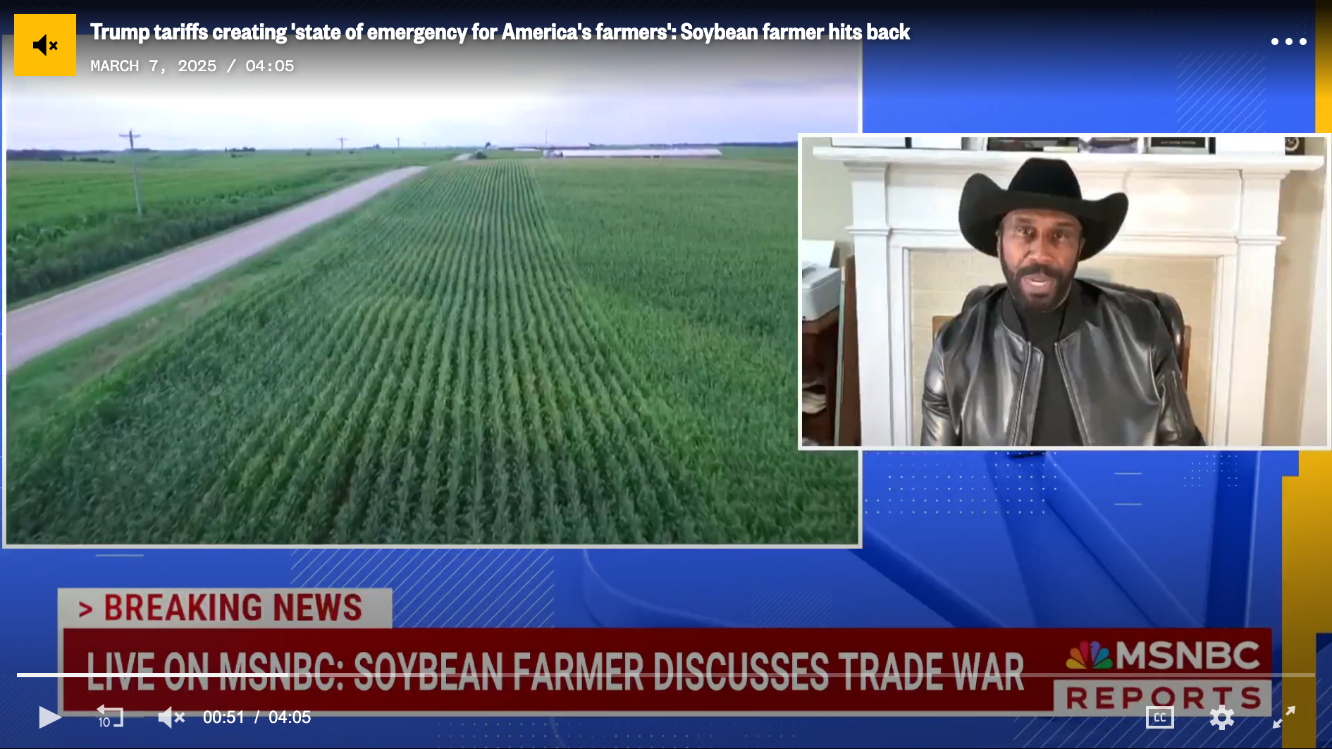 Trump tariffs creating 'state of emergency for America's farmers' -- Soybean farmer hits back