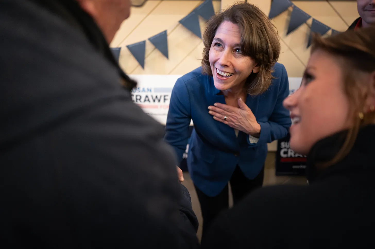 Susan Crawford campaigning