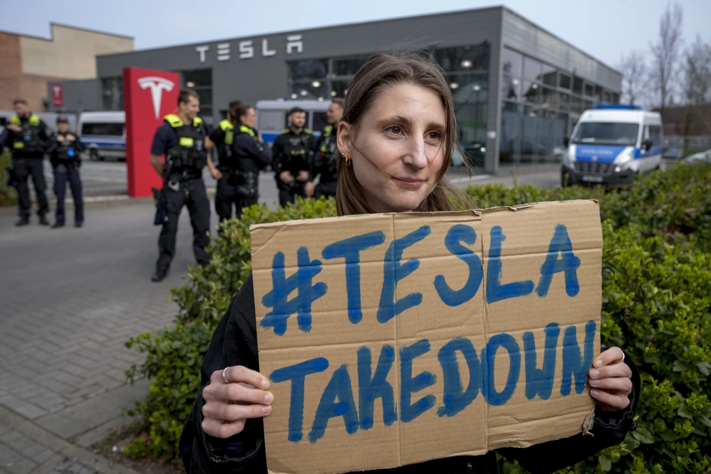 Tesla protester