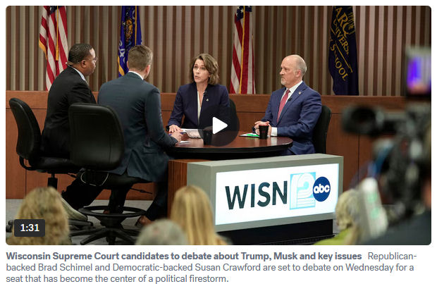 Wisconsin Supreme Court candidates to debate about Trump, Musk and key issues