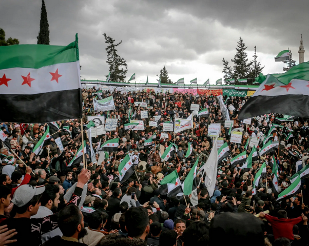protesters in Syria