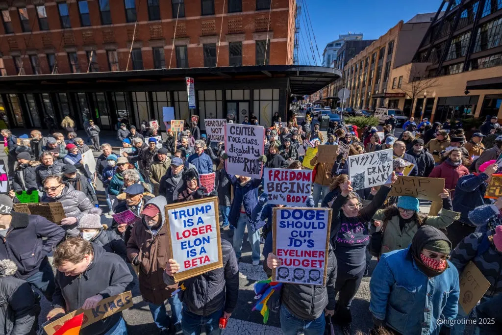 A New York protest last month