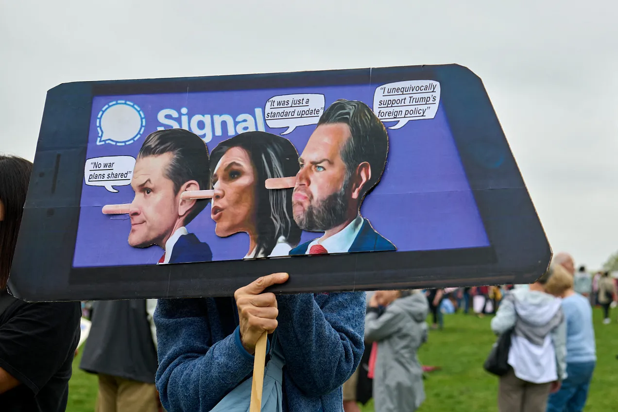 A scene from a protest in DC earlier this month.