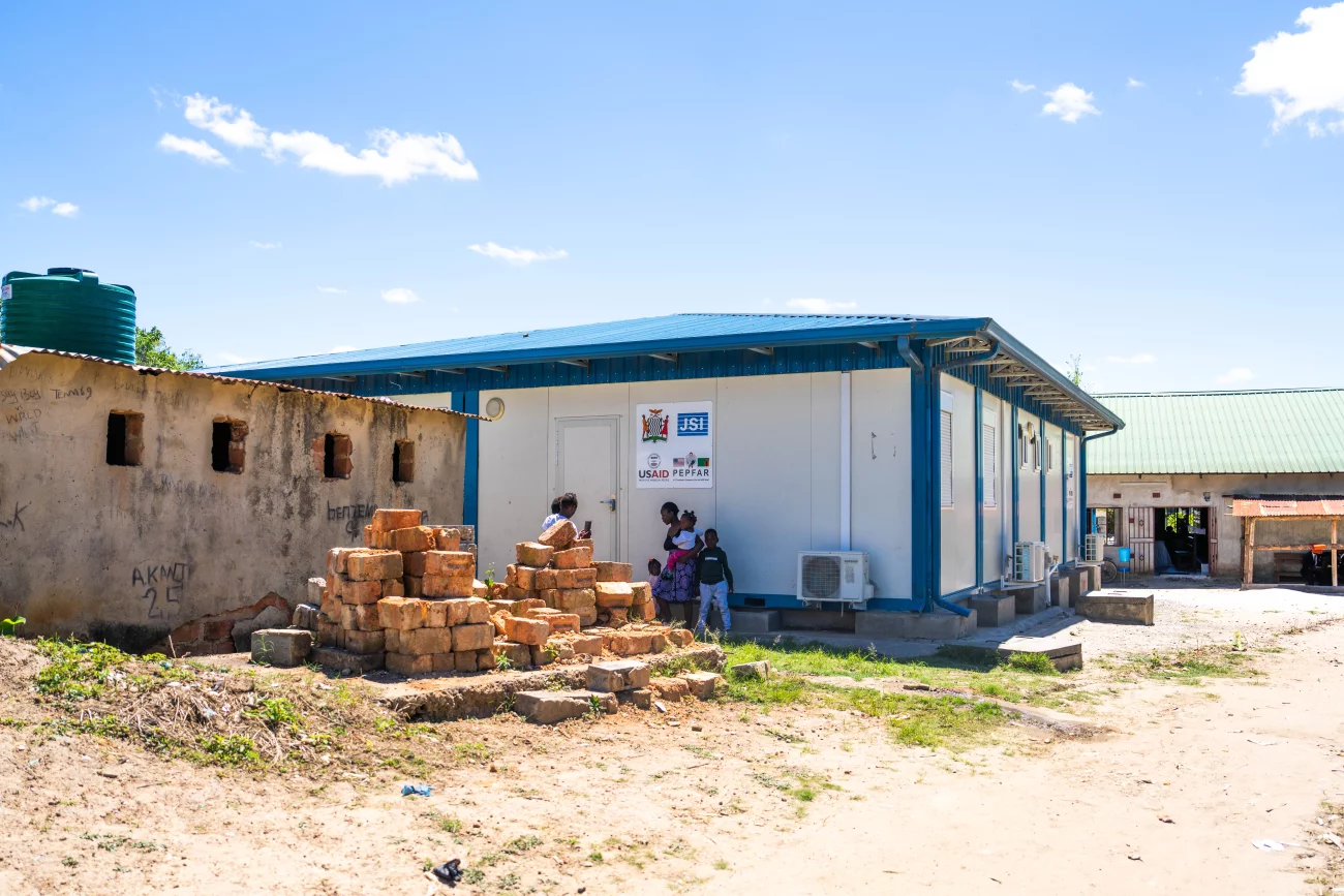 A shuttered USAID clinic in Kitwe, Zambia. People still show up at the clinic for their medicine only to find the lights out and the staff no longer there