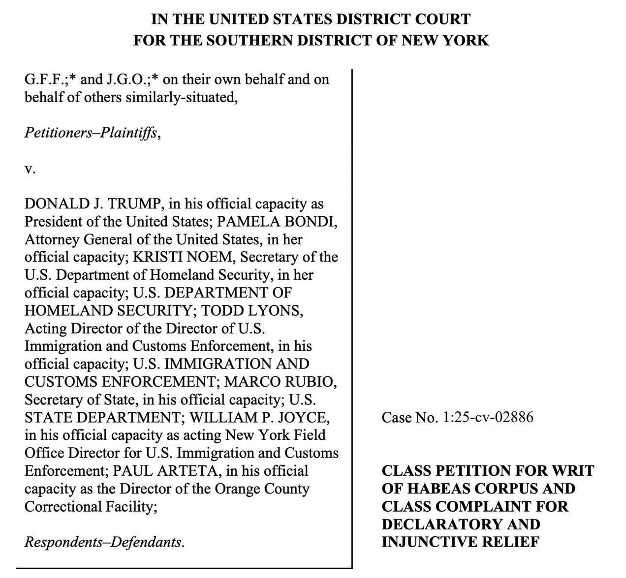 ACLU filing