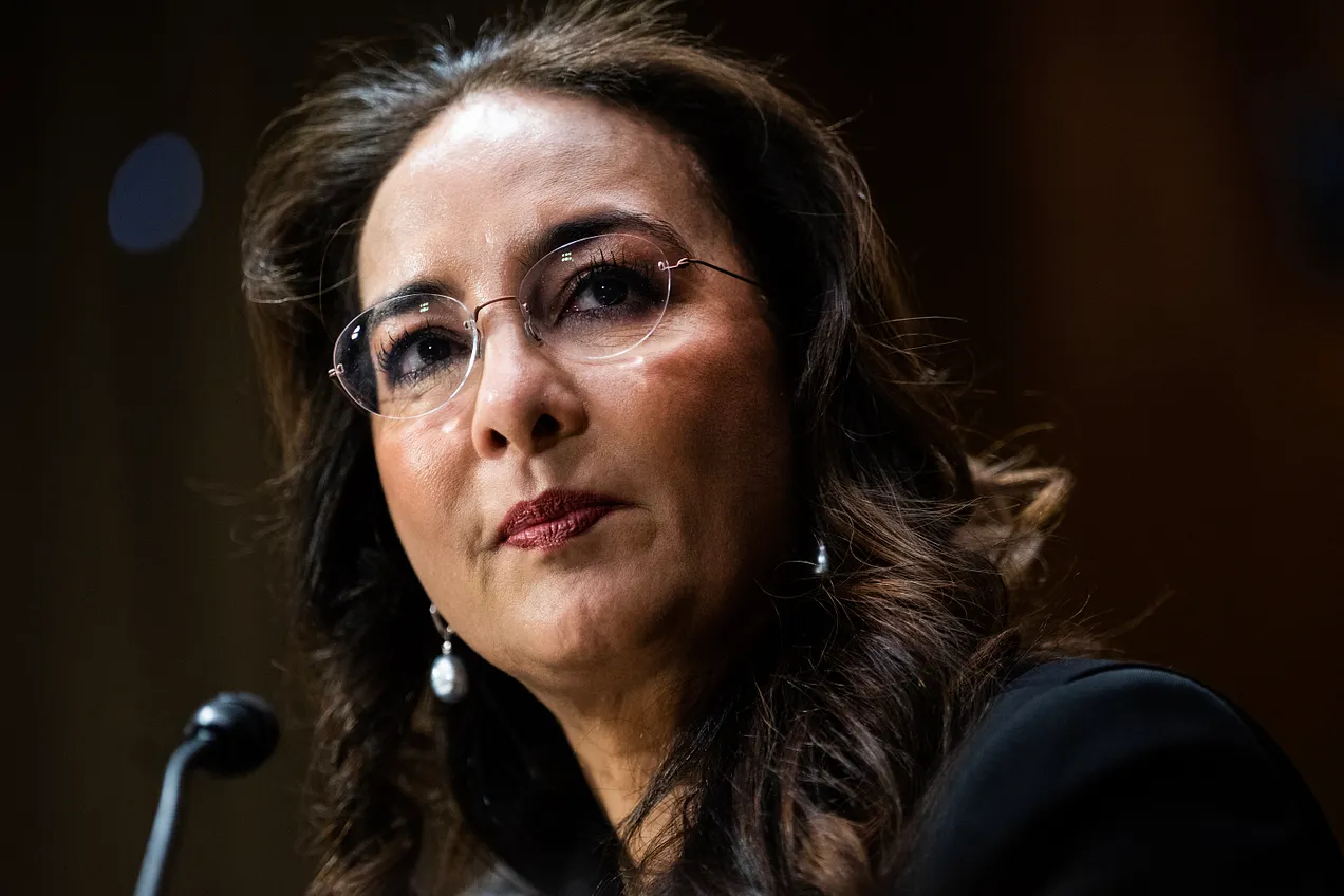 Assistant Attorney General for Civil Rights Harmeet Dhillon at her Senate confirmation hearing on Wednesday, February 26, 2025