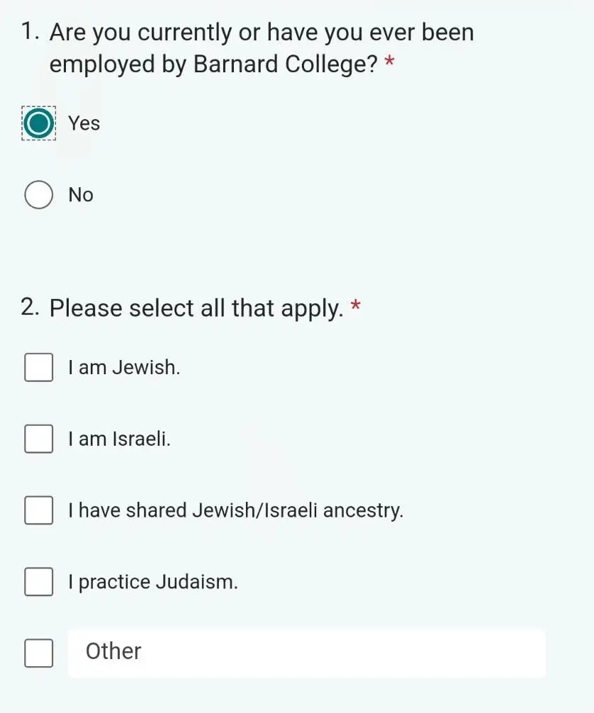 Barnard College faculty members received a text this week from the Equal Employment Opportunity Commission as part of a review of employment practices