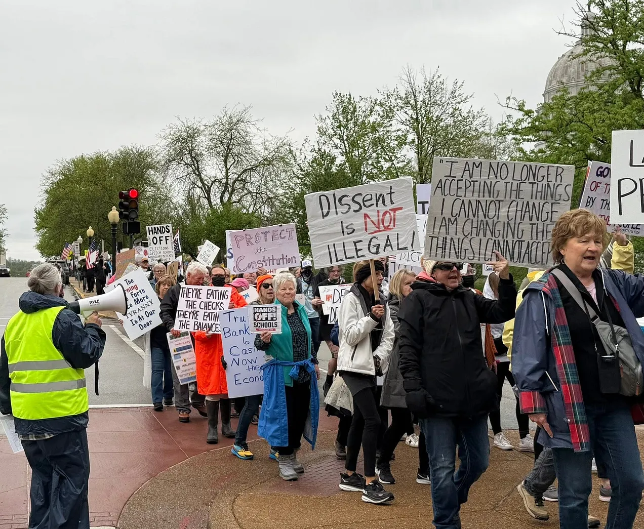 March to the Missouri Capitol rally. Photo by Scott Randolph. 4-19-25