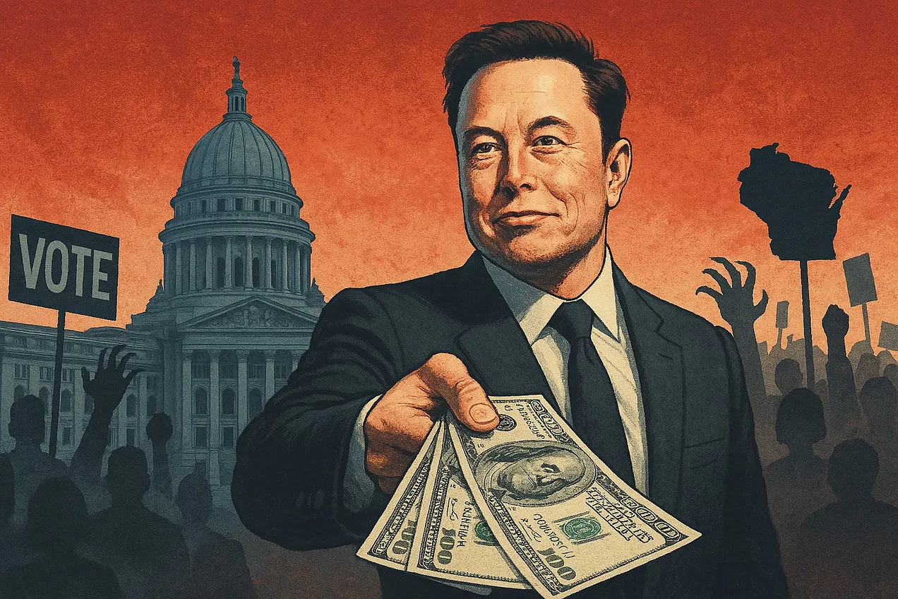 Musk handing out money