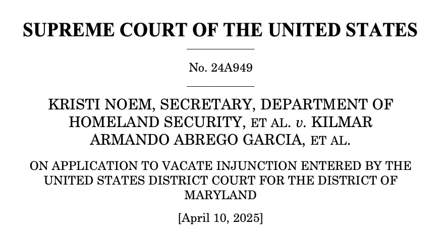 SCOTUS Kilmar Abrego Garcia ruling