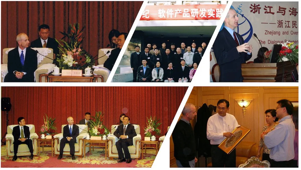 Sinofsky at some official functions attended in China in the mid 2000’s to cooperate and develop IP strategies.