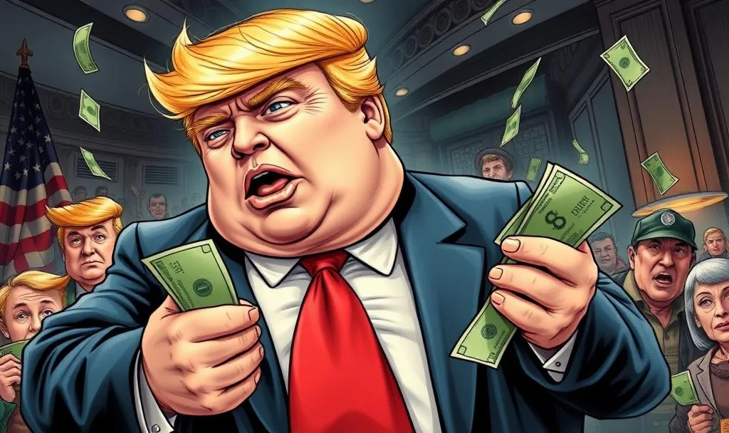 Trump caricature