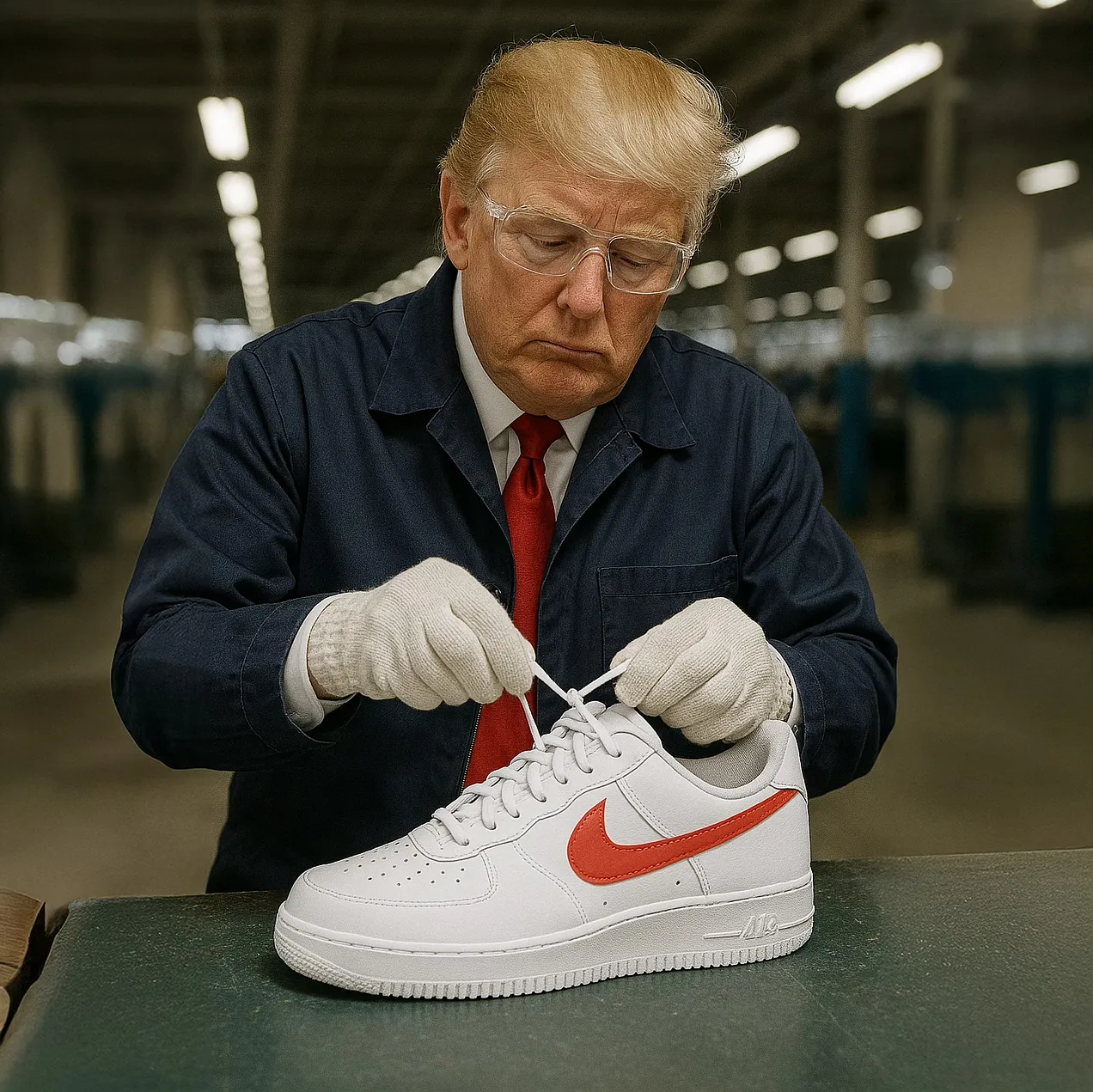 Trump tying Nike