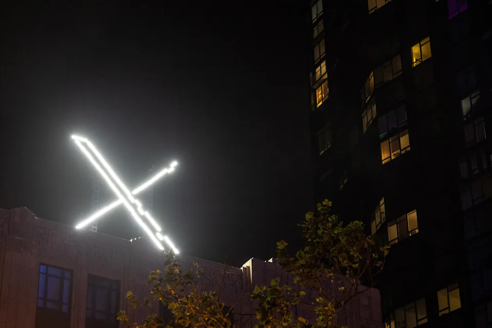 X signage