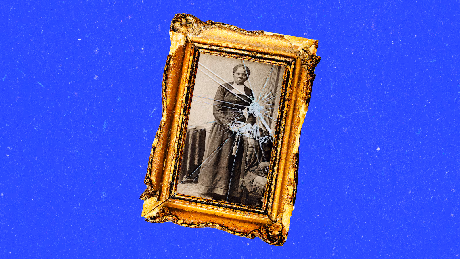 broken photo of Harriet Tubman