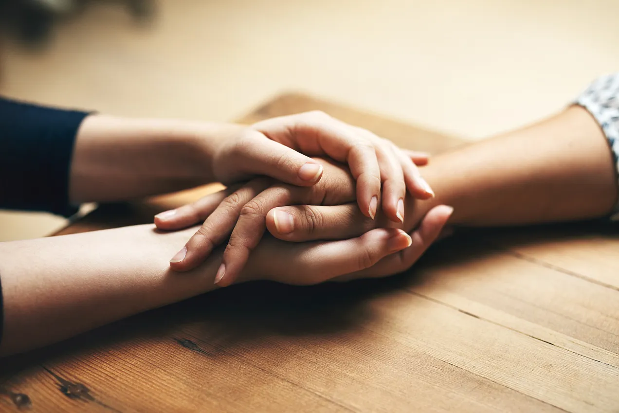 holding hands
