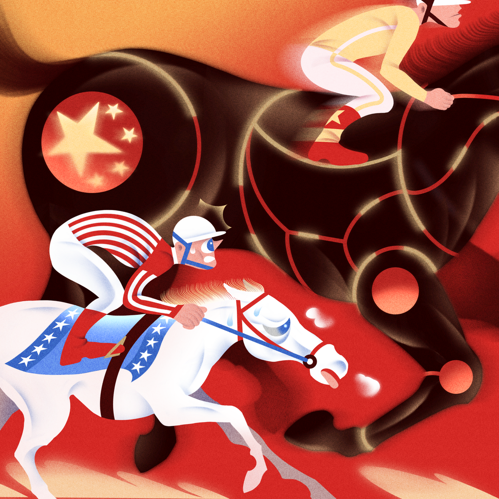 China ahead of U.S. in horse race