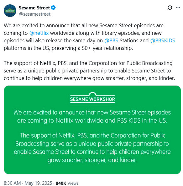 Sesane Street tweet
