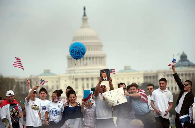 Since the passage of the 1986 amnesty, Reagan's figure has been championed by groups advocating for reforming the U.S. immigration system