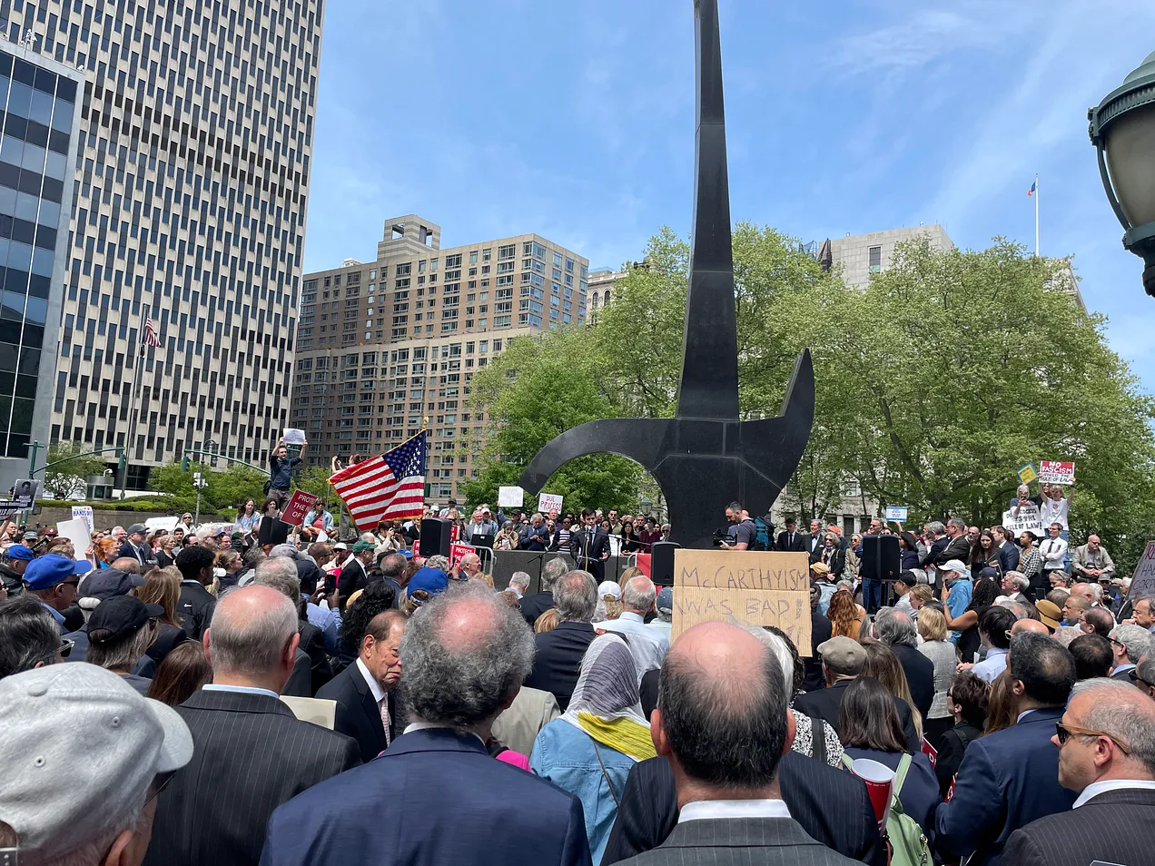 The Rally for the Rule of Law, held at Foley Square in downtown Manhattan on Thursday, May 1, 2025