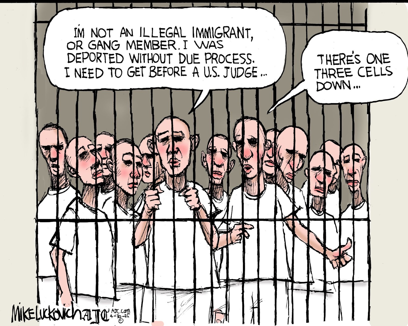 judge three cells down
