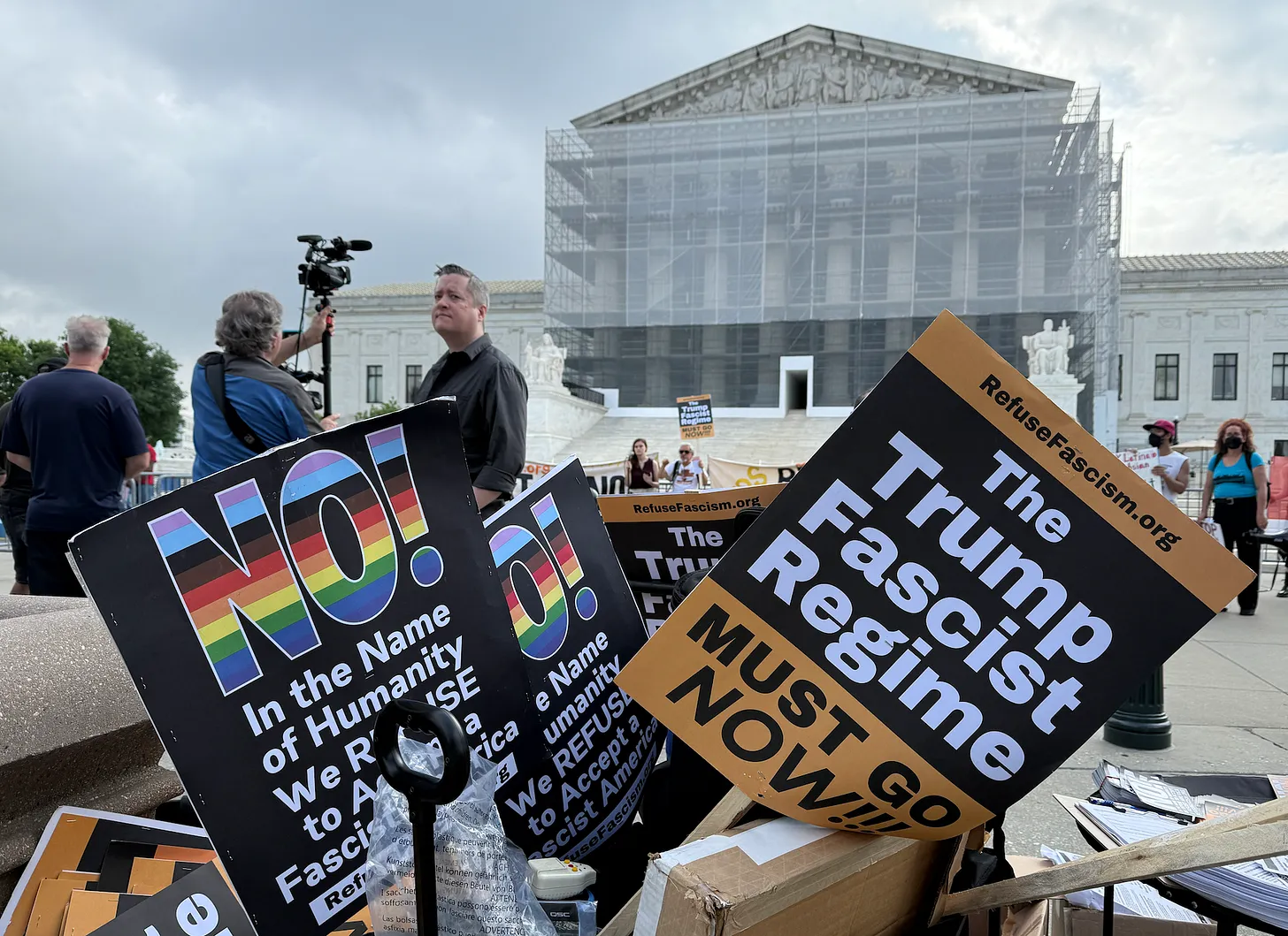 protesters at Supreme Court