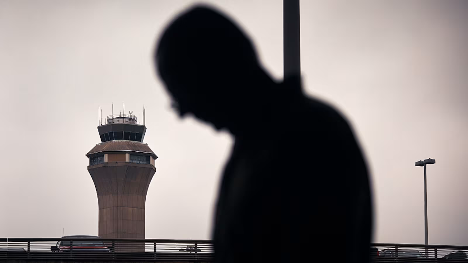 shadow over traffic control tower