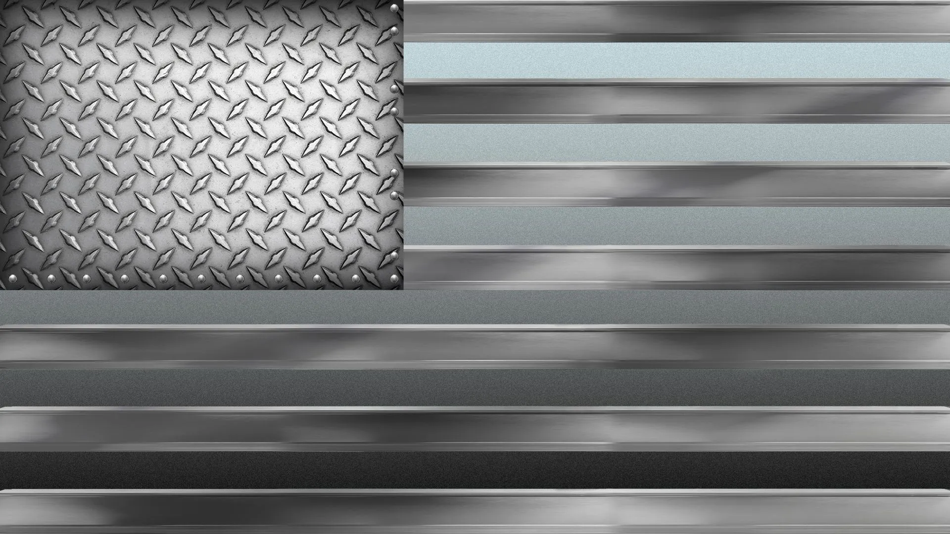 steel U.S. flag
