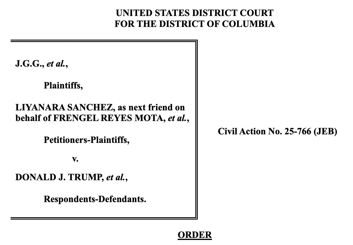 JGG v DJT order