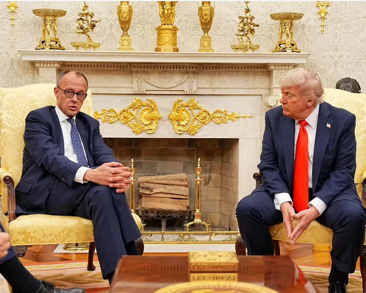 Chancellor Friedrich Merz of Germany, left, with Trump. Photo: MSNBC.