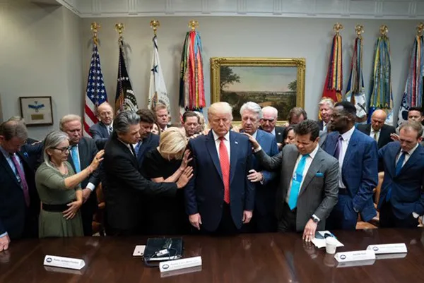 hands on Trump