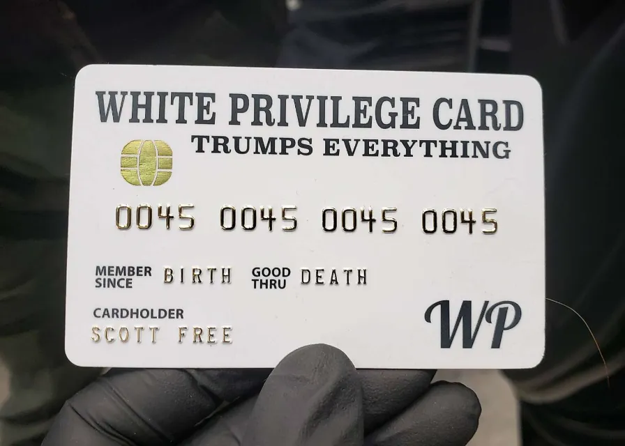 white privilege card