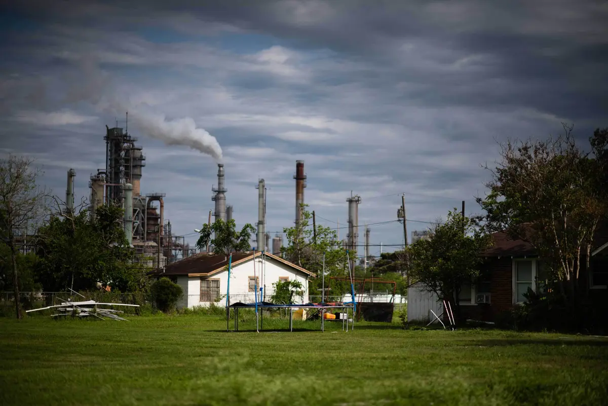 The federal Department of Housing and Urban Development was investigating a plan to bring a desalination plant to a neighborhood in Corpus Christi, Texas, seen in 2017, that was already ringed by oil refineries. Credit:Sarah L. Voisin/The Washington Post via Getty Images