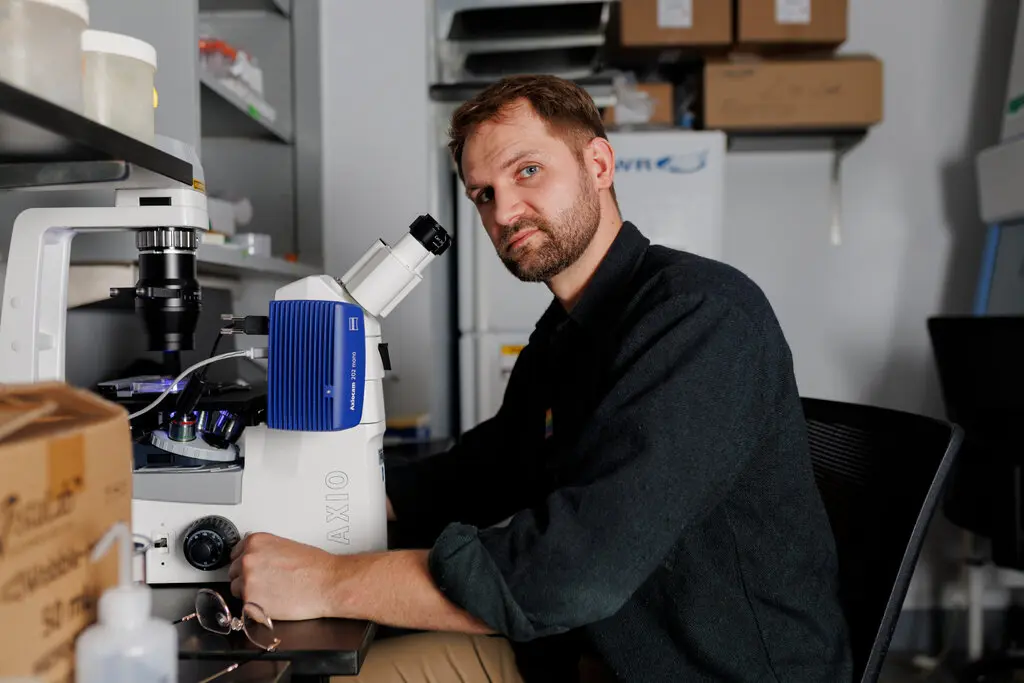 Lucas Dillard at Johns Hopkins. Credit...KT Kanazawich for The New York Times