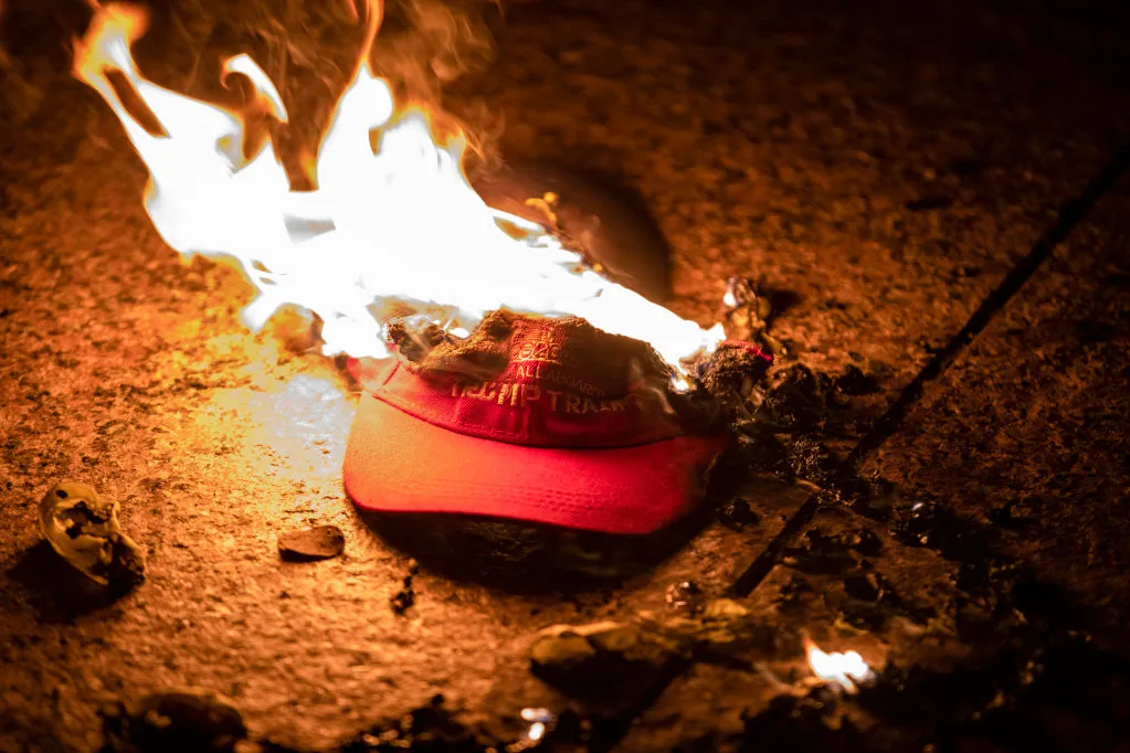 Fire Flame Bonfire Clothing Hat Baseball Cap and Cap Photograph: Samuel Corum/Getty Images