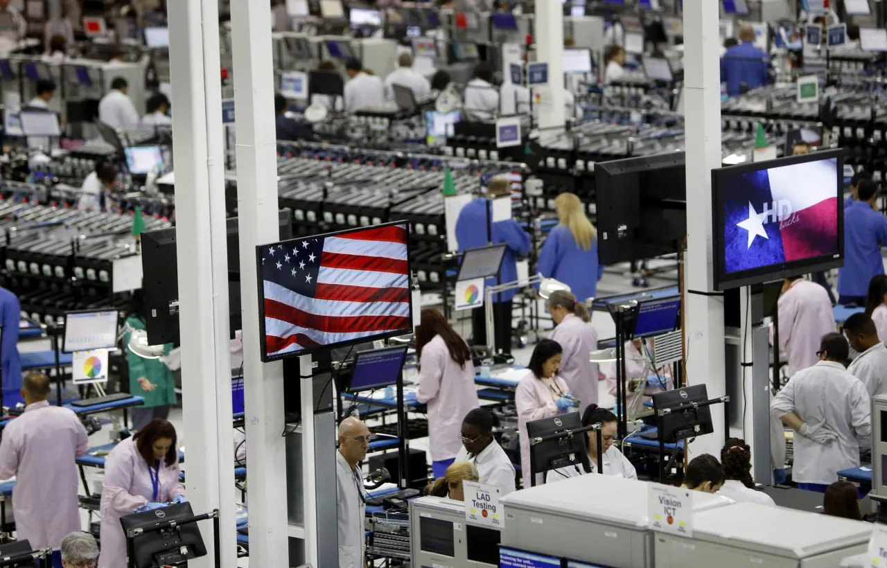 Equivalent in size to nearly eight football fields, the plant began producing the Google Motorola phones in the summer of 2013. Mike Fuentes/Bloomberg via Getty Images