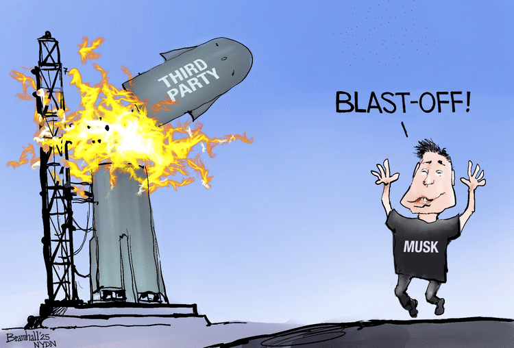 Musk 3rd party blast-off