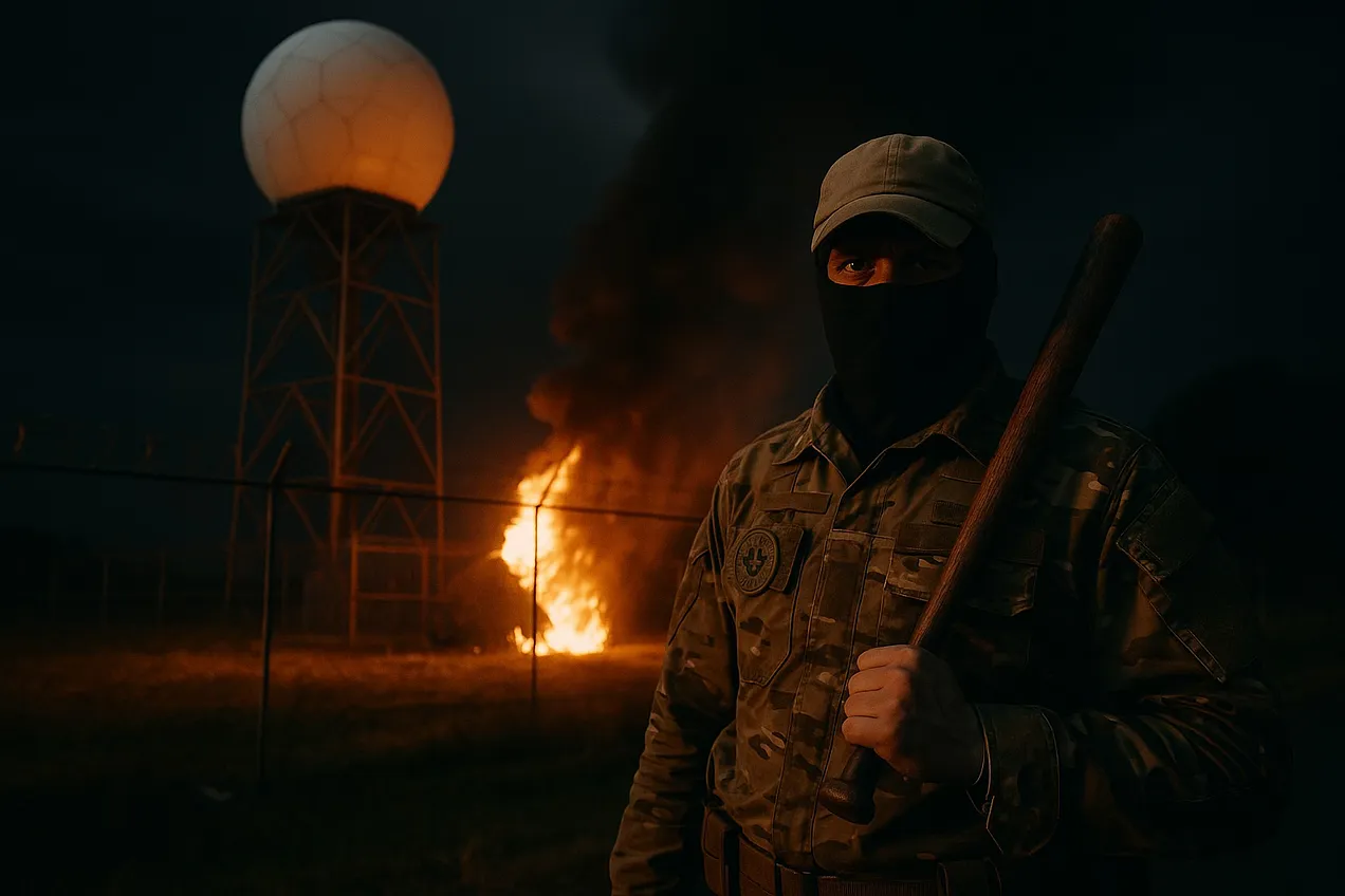 domestic militia destroying weather radar